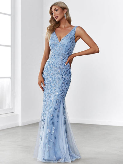 ever ORIEL|Robe de soirée Sexy Longue belle à double col en V pour femmes