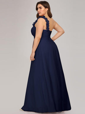 Robes de Demoiselle d'Honneur Grande Taille Chiffon à Une épaule