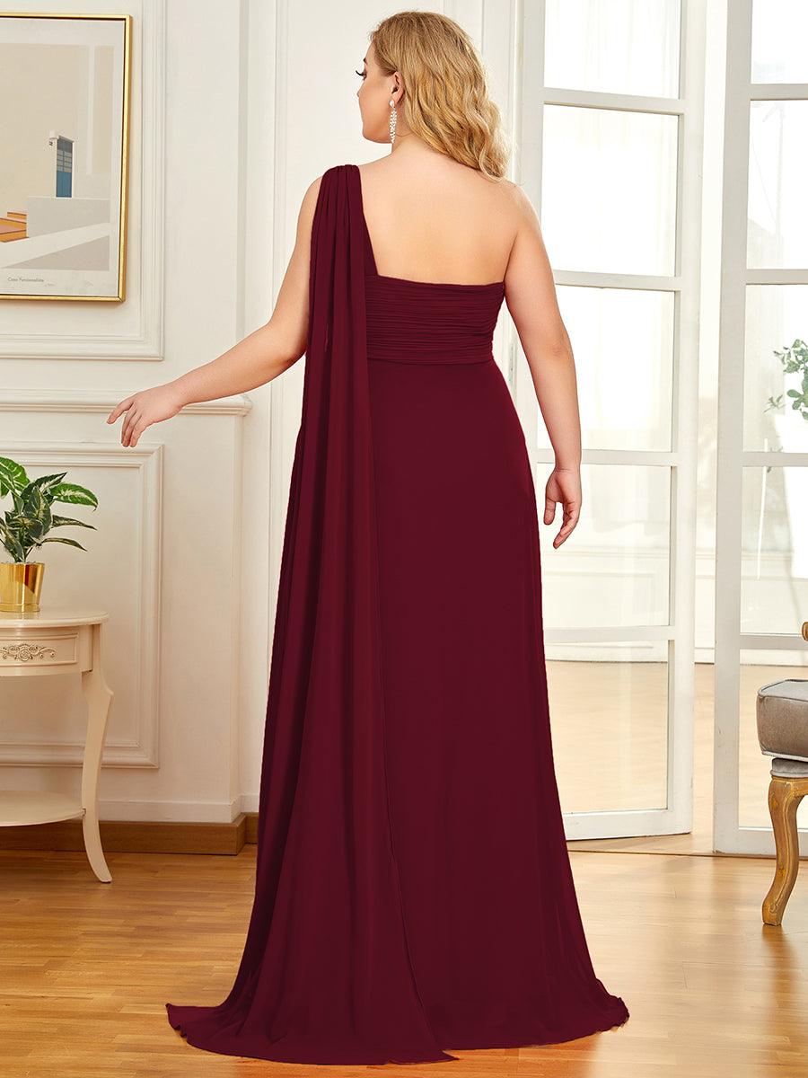 Taille personnalisée Robes de Soirée élégante Chiffon avec Une épaule pour Femmes