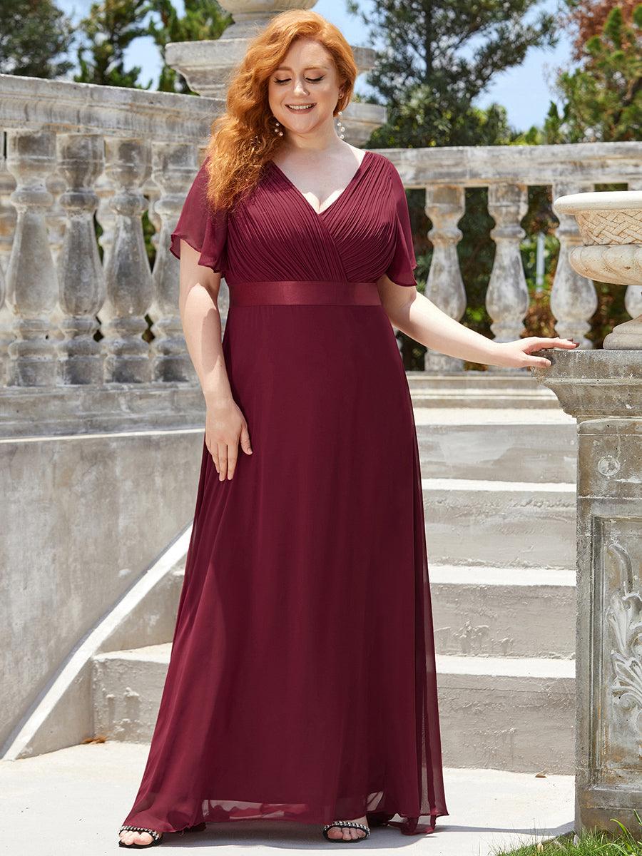 Robe de soirée maxi en mousseline de soie pour femmes - Ever-Pretty FR