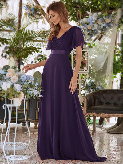 ever MONICA|Robe de soirée fluide élégante en mousseline à taille haute