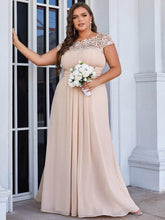 Robe mariage invitée élégante et flatteuse de grande taille #Couleur_Blush