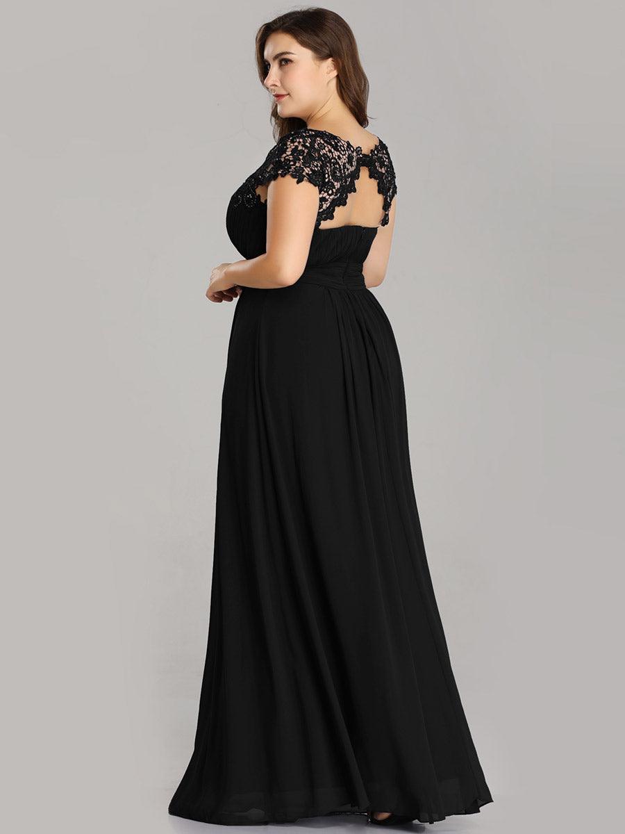 Robe de soirée élégante et flatteuse de grande taille #Couleur_Noir