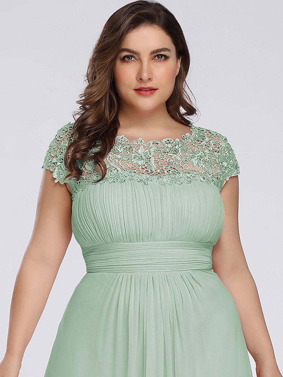 Robe mariage invitée élégante et flatteuse de grande taille #Couleur_Menthe Verte