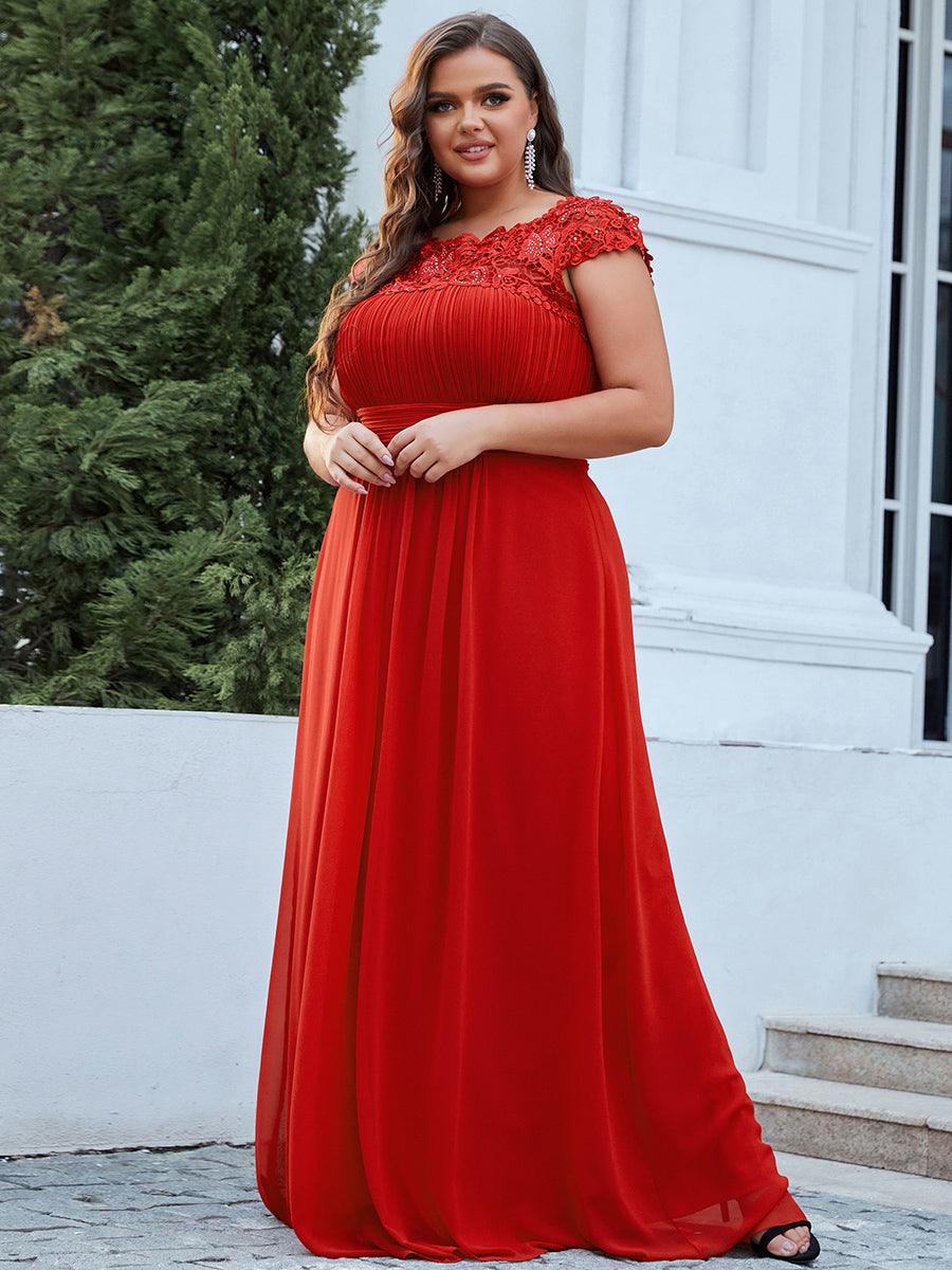 Robe mariage invitée élégante et flatteuse de grande taille #Couleur_Rouge