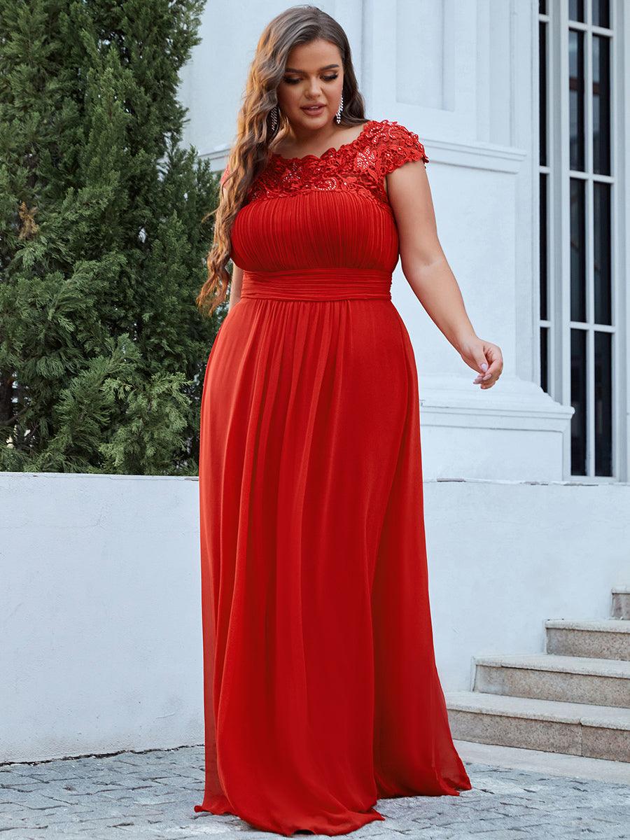 Robe mariage invitée élégante et flatteuse de grande taille #Couleur_Rouge