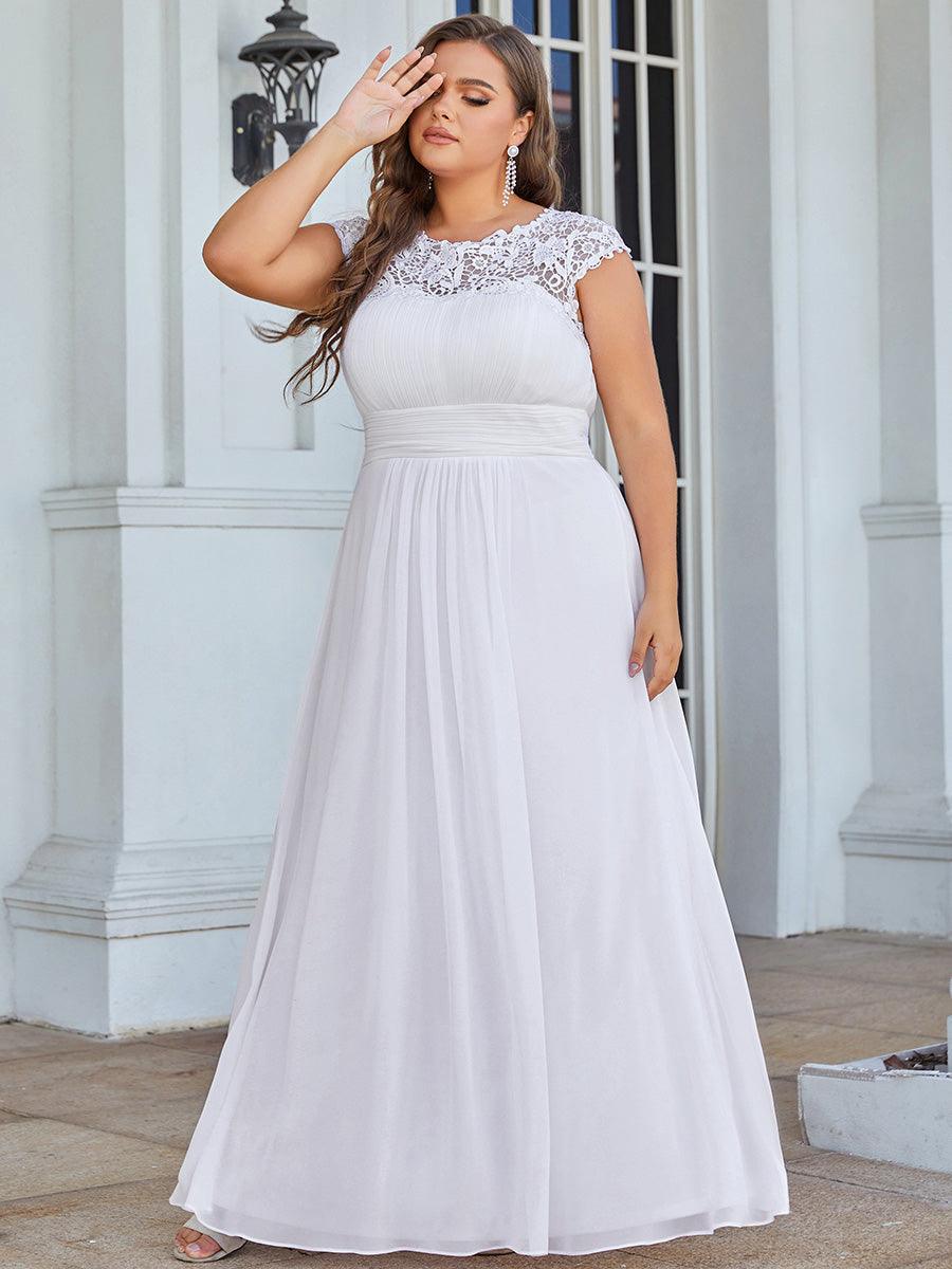 Robe mariage invitée élégante et flatteuse de grande taille #Couleur_Blanc