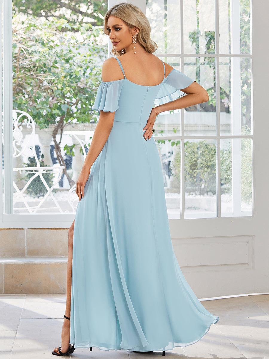 Taille personnalisée Robe de soirée sexy à épaules dénudées et à encolure en V