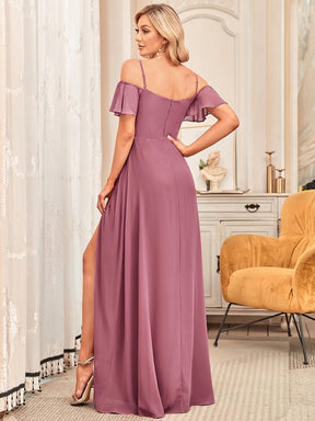 Taille personnalisée Robe de soirée sexy à épaules dénudées et à encolure en V