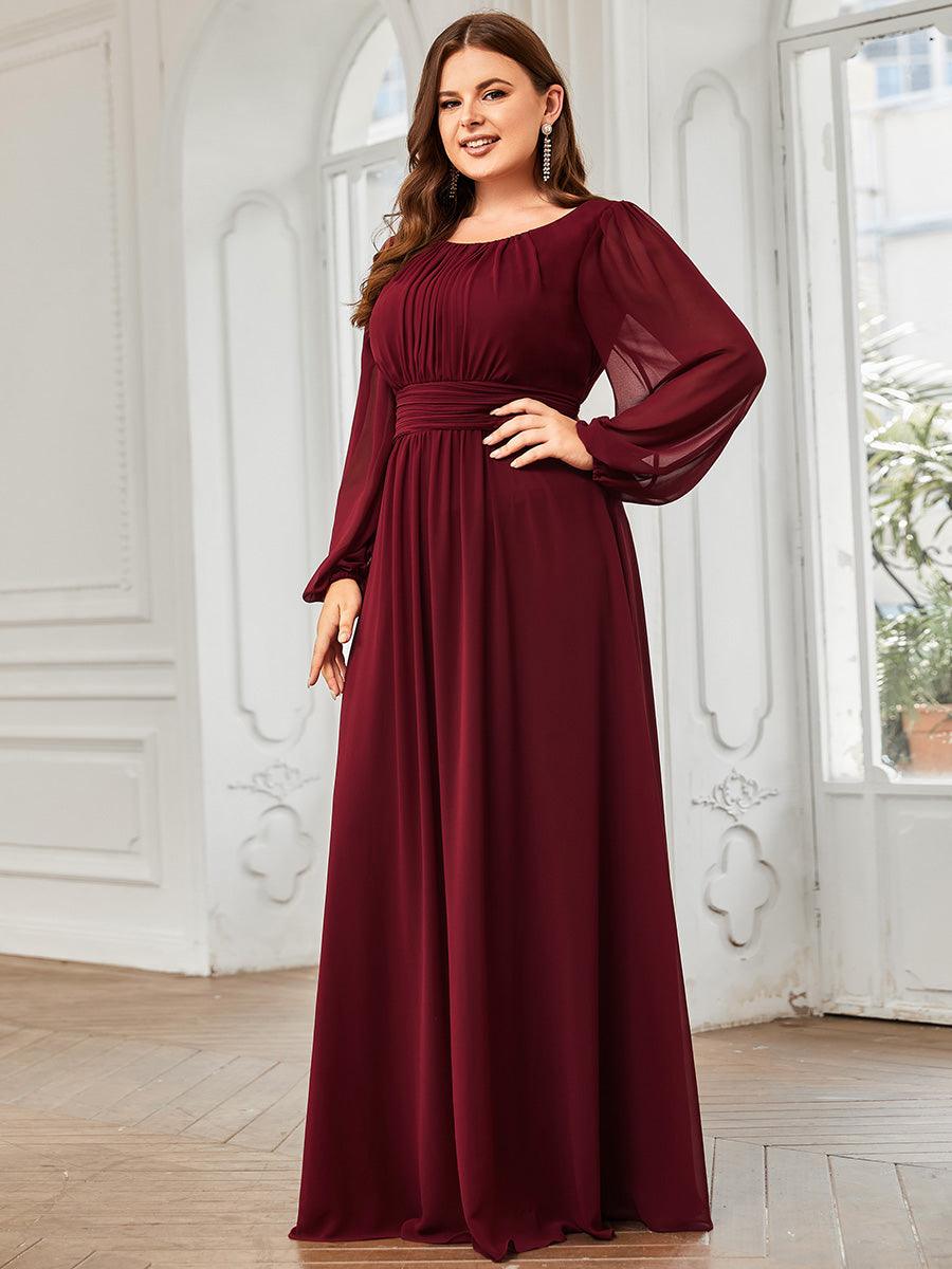 Robe De Soirée En Dentelle Plissée - Manches Bouffantes Courtes, Longueur Mi-mollet, Fermeture éclair
