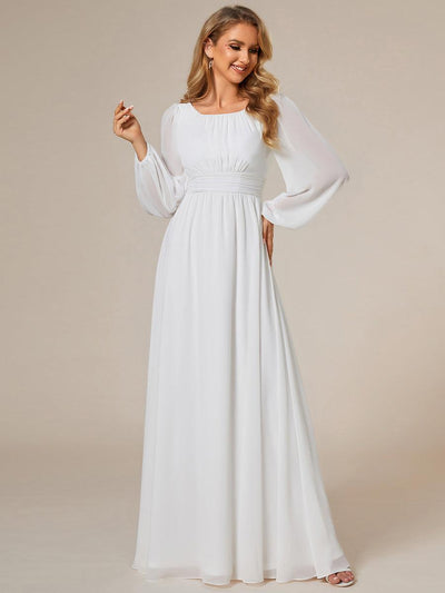 ever CELESTE|Robe demoiselle d'honneur en mousseline à taille haute Manches bouffantes