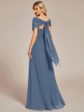 Robe demoiselle d'honneur multi-positions froncée en mousseline