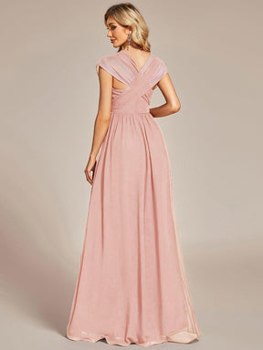 Robe demoiselle d'honneur multi-positions froncée en mousseline