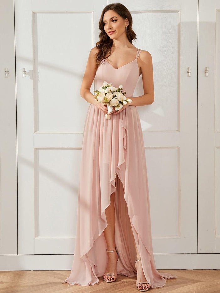 Robe Demoiselle D'honneur Ever-Pretty A Line Dos Nu - Col V Sans Manches, Pour Mariage, Soirée élégante