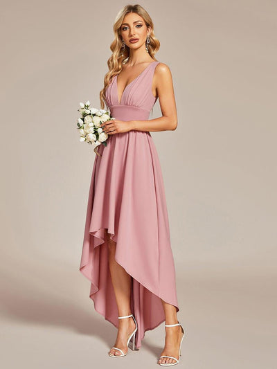 Robe Demoiselle d'honneur élégante Taille Empire Sans Manches(Vente finale)