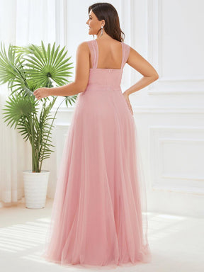 Grande taille Maxi long double col V Tulle Robes de mariée