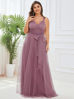 Grande taille Maxi long double col V Tulle Robes de mariée