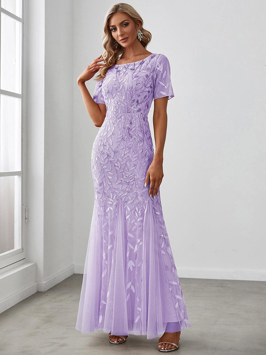 Taille personnalisée robes Longues Sirène en Tulle à Imprimé Floral et Paillettes #couleur_Noir & Or